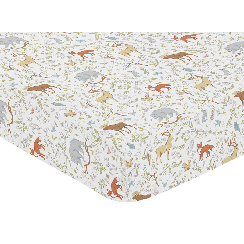 Drap-housse pour lit de bébé Woodland Toile