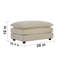 Chenille beige 2 places avec et repose-pieds, tissu, bois massif pour sièges - matériaux