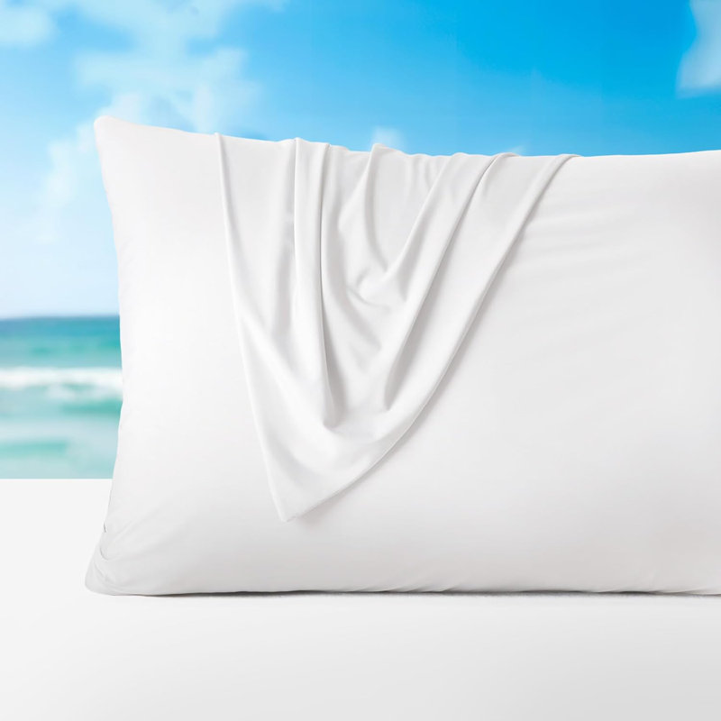 SLEEP ZONE Nanotex Cooling Pillowcases - 2 Pack, Silky Pillow Cases for Hair and Skin, Breathable Bedding for Summer and Hot Sleepers, Zippered Pillow Covers(Beige, King)
