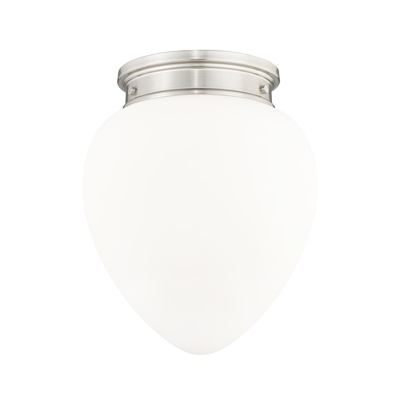 Plafonnier encastré Jevone, Nickel brossé, H 15 po x l 12,5 po x P 12,5 po