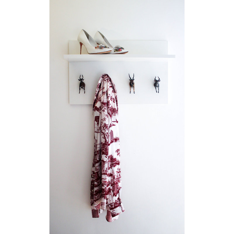 Wall 4 - Hook Wall Mounted Coat Rack
