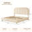 Boucle Upholstered Platform Bed with Headboard, Cloud Bed Frame, Soft Rounded Corners-1972014575-1972014573