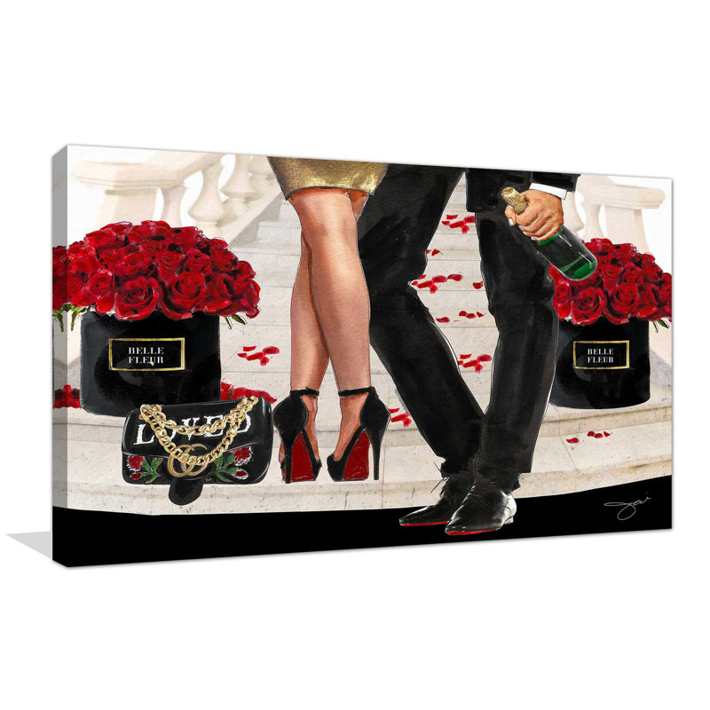 «Loved (Horizontal)» par Jodi - impression, H 28 po x l 48 po x P 1,5 po, Toile tendue