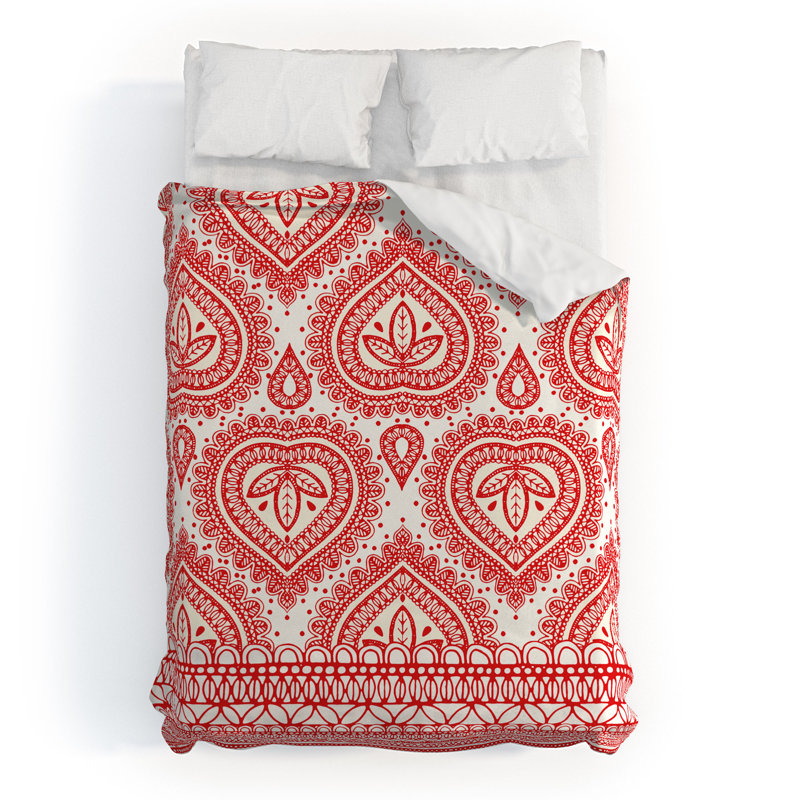 Housse pour couette décorative, Poids léger, Grand, Rouge