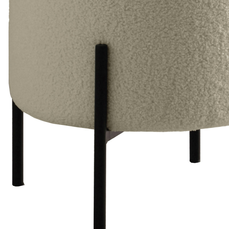 Fabrication beige en métal avec revêtement doux et pattes noires mates