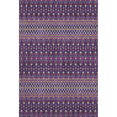 Premium Machine Washable Prisco Purple Rug