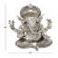 Sculpture en pierre polystone méditant Ganesh
