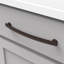 Poignée en arche de la collection American Diner - poignée d'armoire centrale à centre de 8 à 13/16 po bronze rétro - Quincaillerie transitionnelle et traditionnelle pour tiroirs et armoires-88320345-116368997