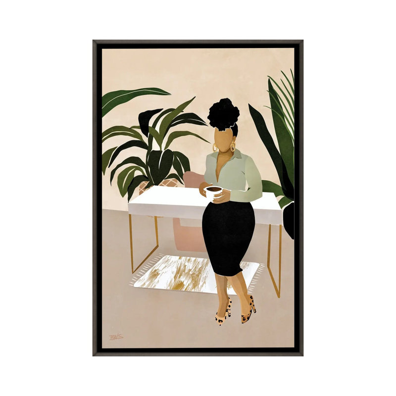 « Boss Babe » par Bria Nicole, impression d’art graphique, H 48 po x l 32 po x P 1,5 po, Pas de tapis