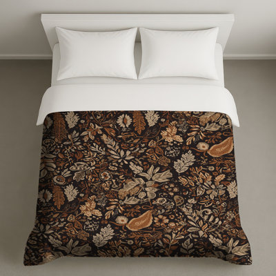 Intricate Floral Foliage Pattern Duvet Covers