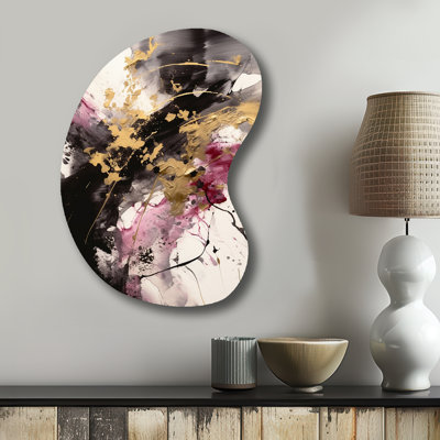 Lyn - Unique Shape Abstract Metal Wall Decor, Asymmetrical Metal Wall Sculpture Print