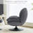 Zenon Velvet Swivel Accent Chair with Ottoman-991307801
