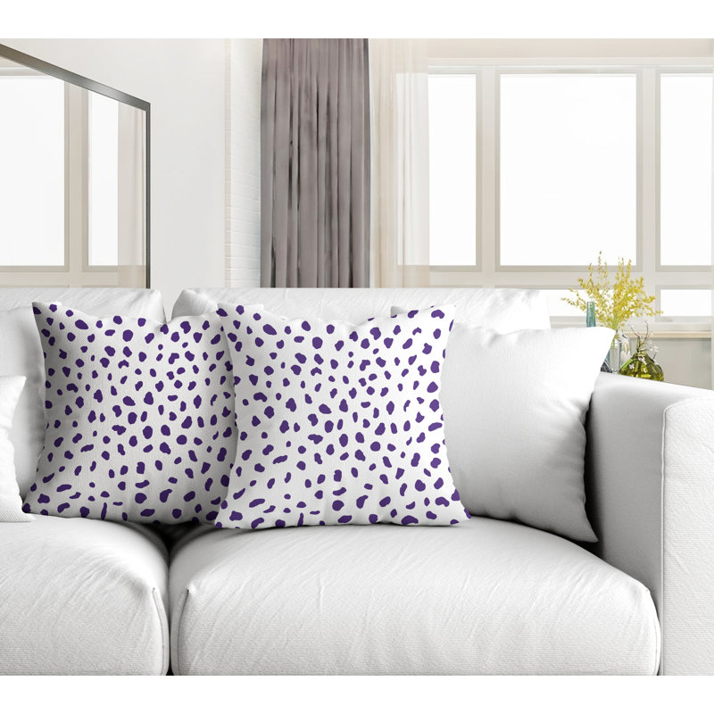 Coussin décoratif intérieur / extérieur, L 15 po x H 15 po, Mauve