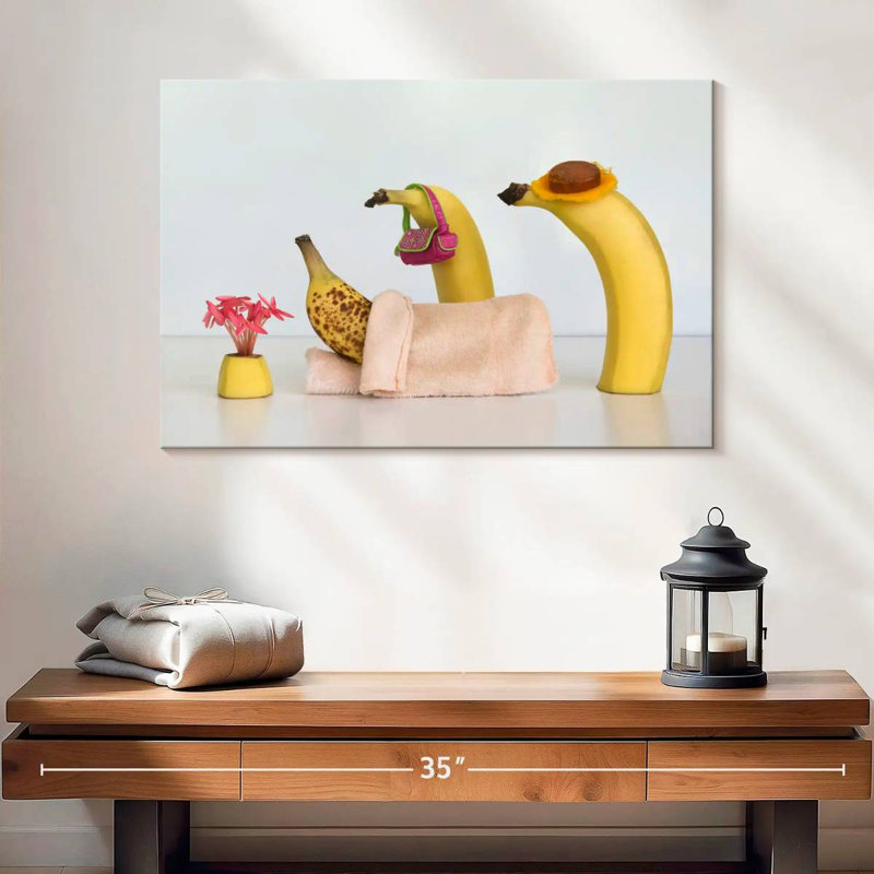 Malade de banane, H 16 po x l 24 po