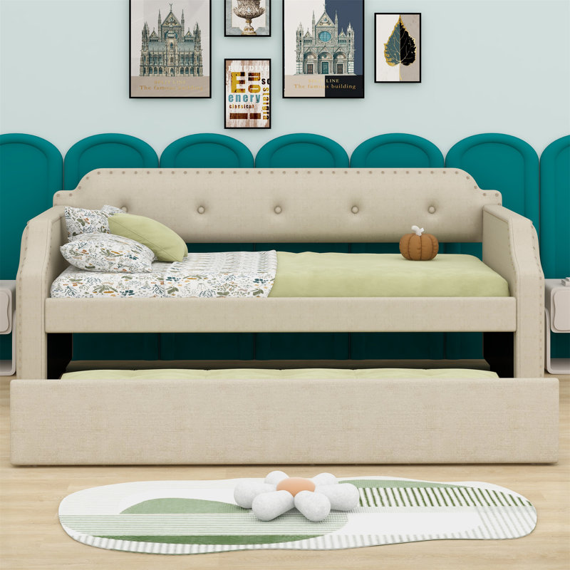 Kyshana Upholstered Daybed, Beige