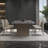 Modern Rectangular Glossy Marble Dining Table Set-125121517-125121520
