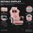 Reclining Ergonomic Faux Leather Swiveling PC & Racing Game Chair with Footrest-102871746-92609537
