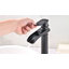 Vase cascade simple noir mat, poignée simple avec bonde VanoFall-97742741
