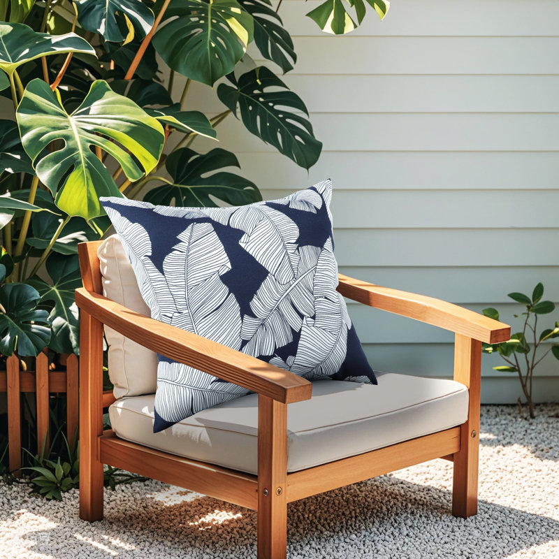 Ensemble de 2 coussins décoratifs d'extérieur, Bleu