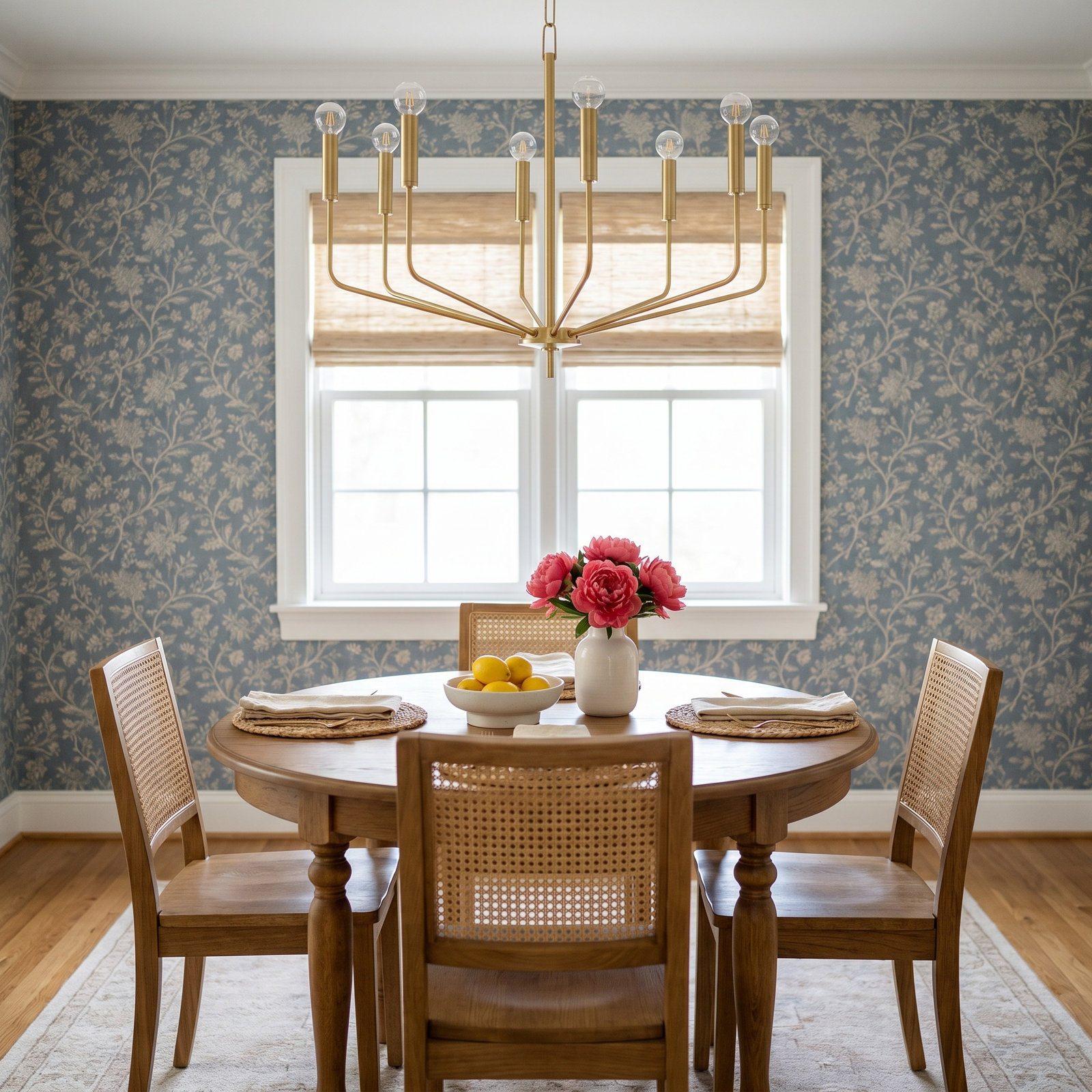 8-Light Chandelier,  Polished Nickel