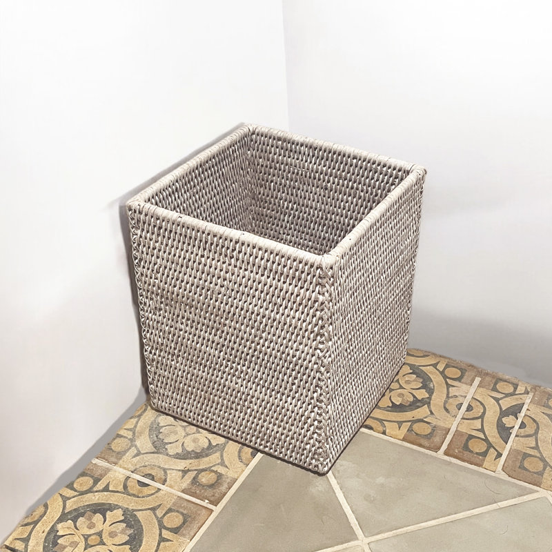 3.17 Gallons Waste Bin, White Wash