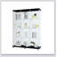 Vitrine vitrée 3 portes avec 4 tablettes, noir