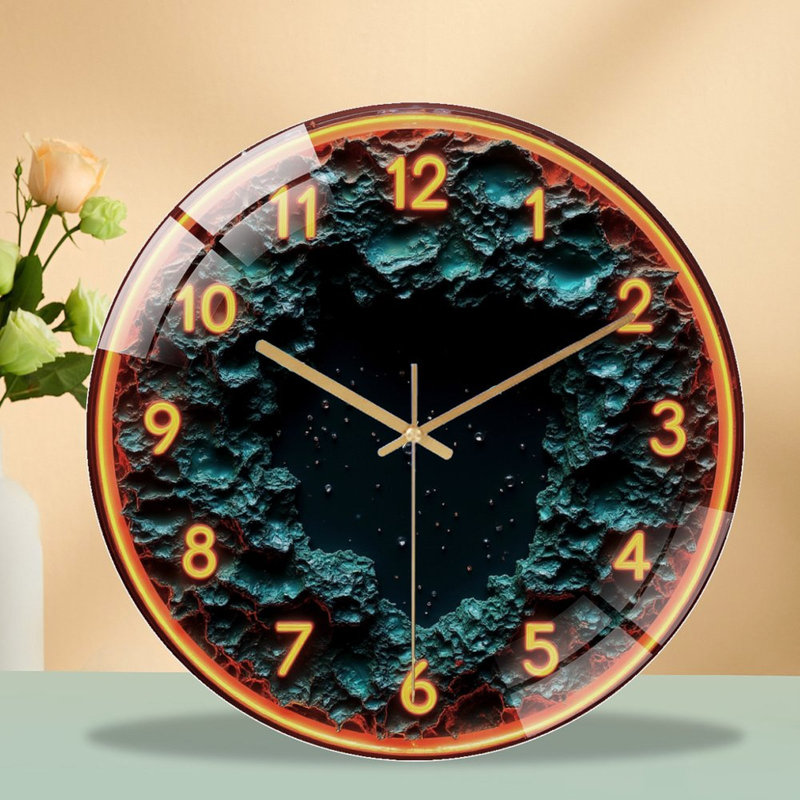 Horloge murale en verre Neon