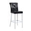 Ensemble de 2 tables de bar et tabourets de bar à hauteur fixe en verre Modern-153672174-153672175