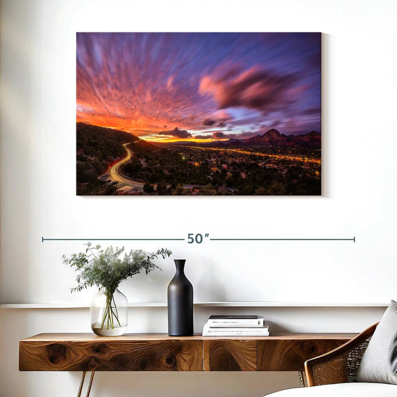 Alvord, coucher de soleil à Sedona II, H 26 po x l 39 po