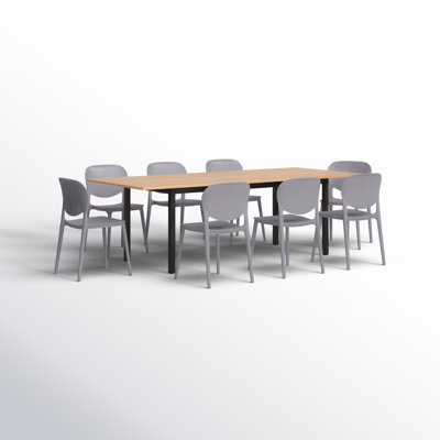 Ensemble de salle à manger longue pour 8 personnes 94,4 po Anautica
