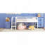 Lit mezzanine moyen avec escalier de rangement, simple, blanc