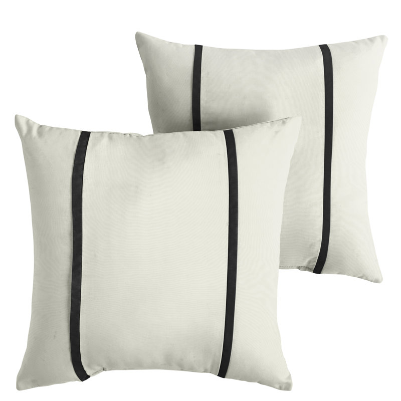 Esters Striped Outdoor Reversible Throw Pillow, 18" x 18"