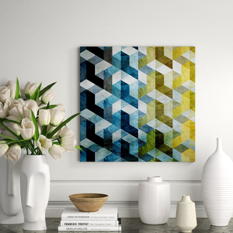 Indigo Impression IV Print by Sofia Fox, Plexi, 24" H x 24" W x 1.5" D