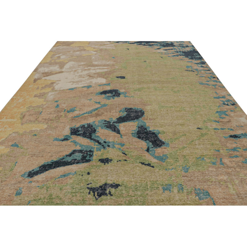 Homage Hand Knotted Wool Geometric Area Rug, Rectangle 8' x 10'
