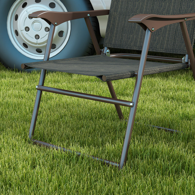Ambrogina Folding Patio Dining Armchair, Dark Grey
