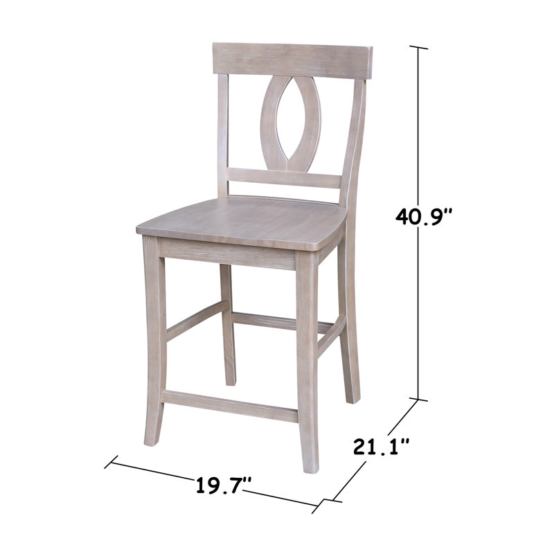 Tabouret de bar 24 po Ludivine, Taupe-gris délavé