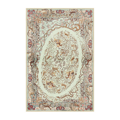 Tapis oriental rouge / beige