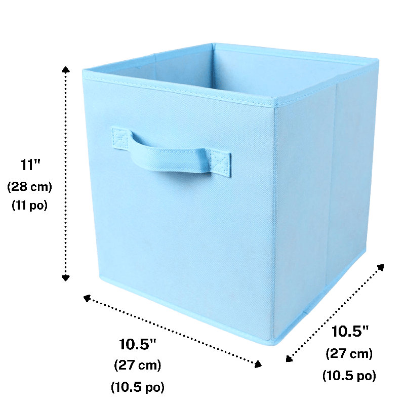 Ensemble de bacs en tissu, Bleu ciel
