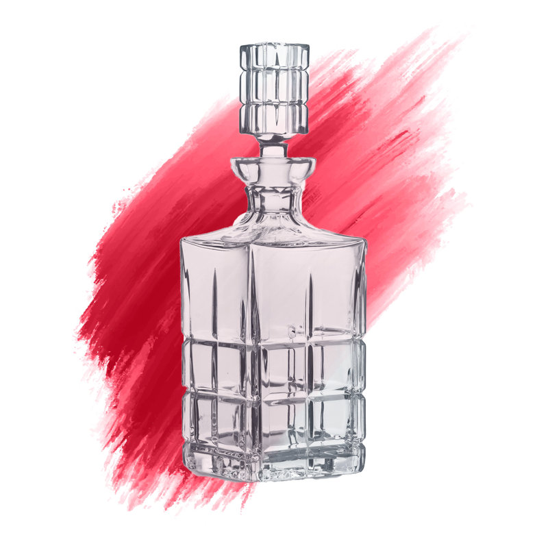 1 carafe à whisky en cristal transparent 11,8 po Highland
