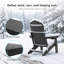 Chaise Adirondack pliante avec conception ergonomique et porte-gobelet HiPS, chaise Adirondack robuste pour patio, piscine et jardin-1413987102