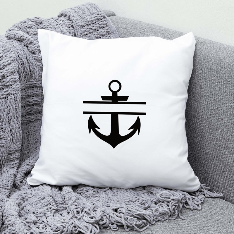 Nautical Sea Life_57 - Throw Pillow Insert Include Reversible Throw Pillow, 18"H x 18"W