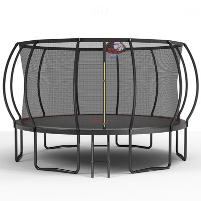 YC 14FT Trampoline Pumpkin- Fframe Height 90Cm