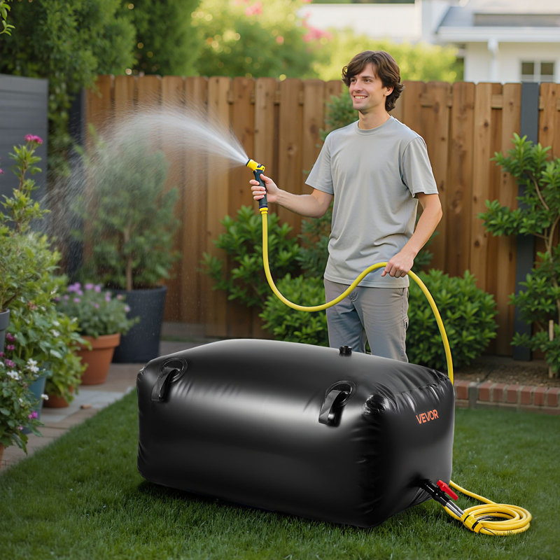 Water Storage Bladder 63.4 Gallon Large Capacity Water Bag, Portable & Collapsible Soft Waters Container, Leakproof & Tear-Resistant PVC Emergency Waters Storage Tank for RV Truck & Outdoor Use
