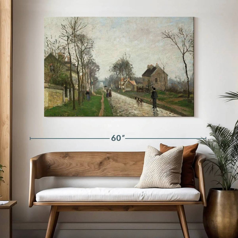 Alvord Route De Versailles Louveciennes effet de pluie 1870, H 34 po x l 51 po