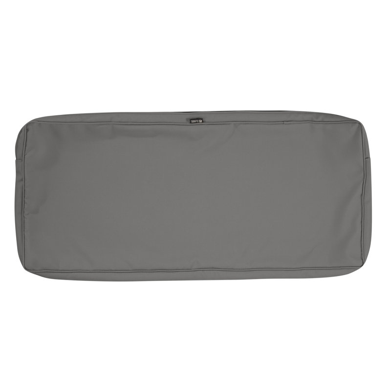 Pina Outdoor 3'' Bench Cushion Cover, 3" H X 48" W x 18" D, Light Charcoal Gray