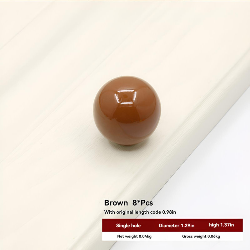 Boutons en céramique de couleur bonbon, poignées d'armoire à un trou