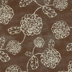 Chocolate Brown and Creamy White Floral Polyester