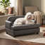Canapé-lit orthopédique imperméable en similicuir pour animaux de compagnie et chiens-130190497-135947700