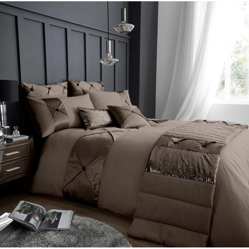 Hristofer Microfiber Solid Colour Duvet Cover Set with Pillowcases Included, Single Duvet Cover + 1 Pillowcase, Oyster