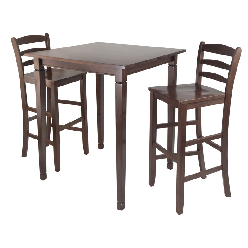 Ahner 2 - Person Solid Wood Solid Wood Top Four Leg Dining Set